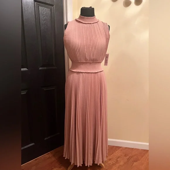 open lace back dress Rent Dress The Population Tiffany One Shoulder Bright Fuchsia Midi Dress